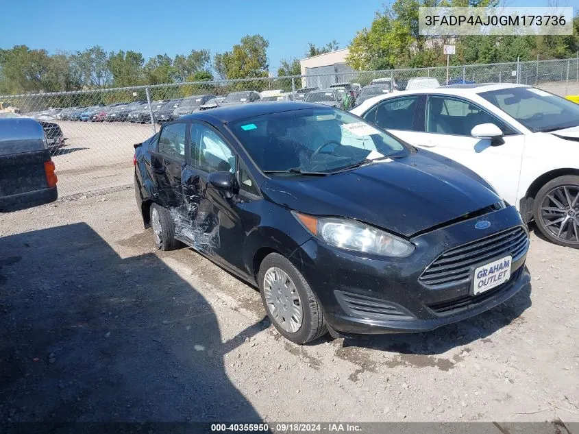 2016 Ford Fiesta S VIN: 3FADP4AJ0GM173736 Lot: 40355950