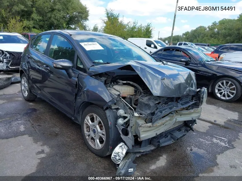 2016 Ford Fiesta Se VIN: 3FADP4EJ8GM154491 Lot: 40366967