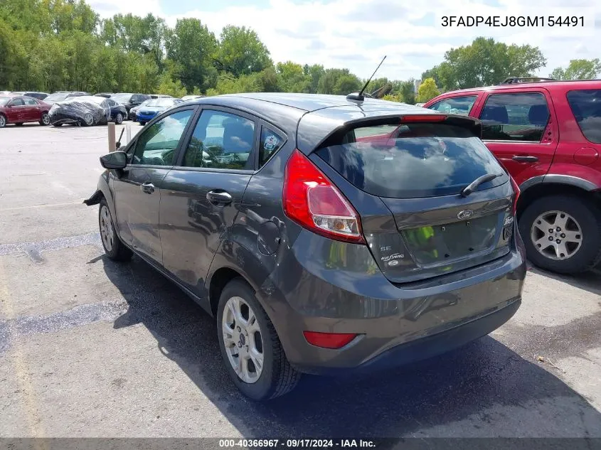 3FADP4EJ8GM154491 2016 Ford Fiesta Se