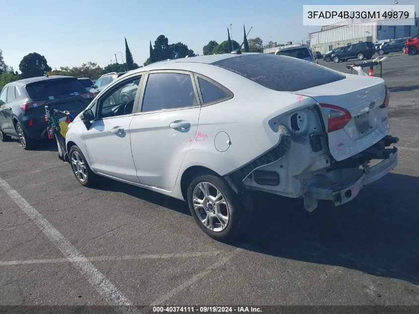 2016 Ford Fiesta Se VIN: 3FADP4BJ3GM149879 Lot: 40374111