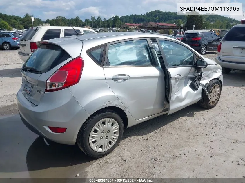 2016 Ford Fiesta Se VIN: 3FADP4EE9GM113905 Lot: 40387857