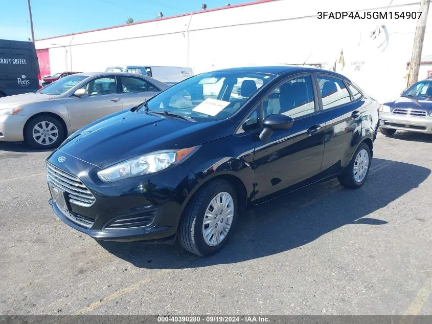 2016 Ford Fiesta S VIN: 3FADP4AJ5GM154907 Lot: 40390280