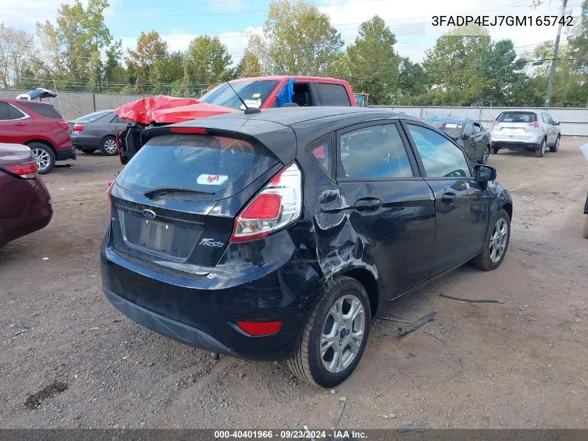 3FADP4EJ7GM165742 2016 Ford Fiesta Se