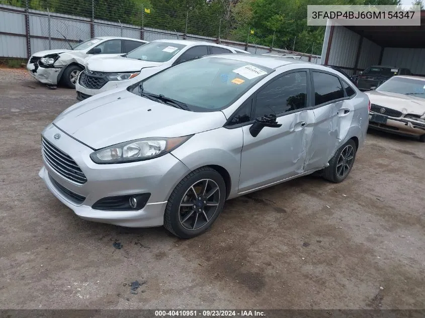 3FADP4BJ6GM154347 2016 Ford Fiesta Se