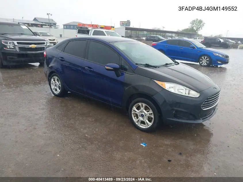 3FADP4BJ4GM149552 2016 Ford Fiesta Se