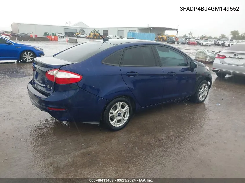 3FADP4BJ4GM149552 2016 Ford Fiesta Se