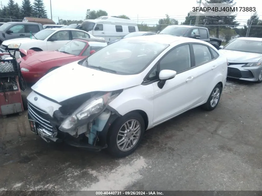 2016 Ford Fiesta Se VIN: 3FADP4BJ4GM173883 Lot: 40440731