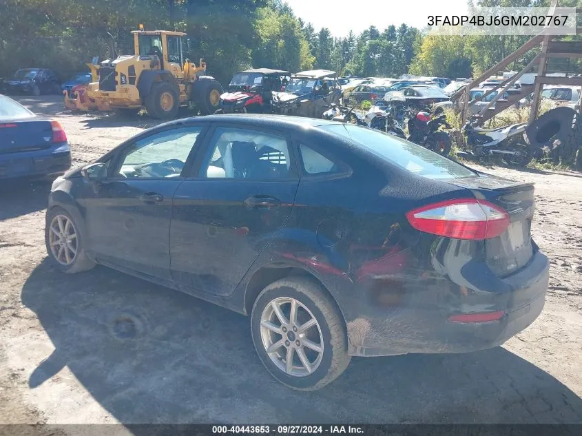 3FADP4BJ6GM202767 2016 Ford Fiesta Se