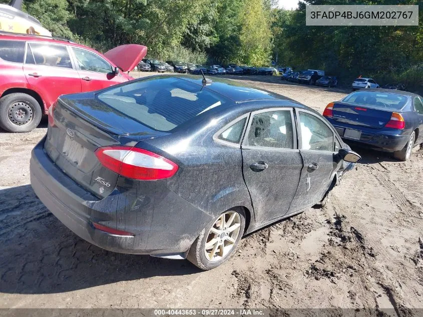 2016 Ford Fiesta Se VIN: 3FADP4BJ6GM202767 Lot: 40443653