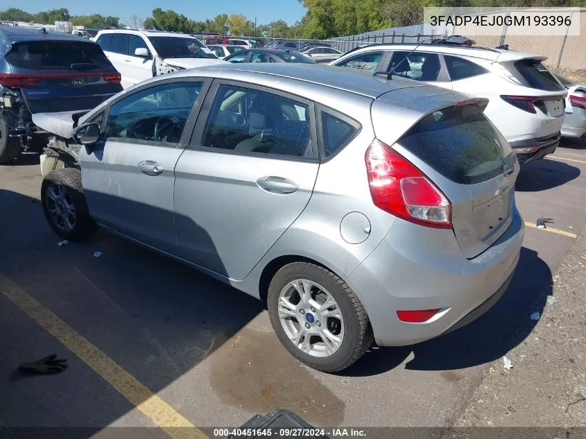 2016 Ford Fiesta Se VIN: 3FADP4EJ0GM193396 Lot: 40451645