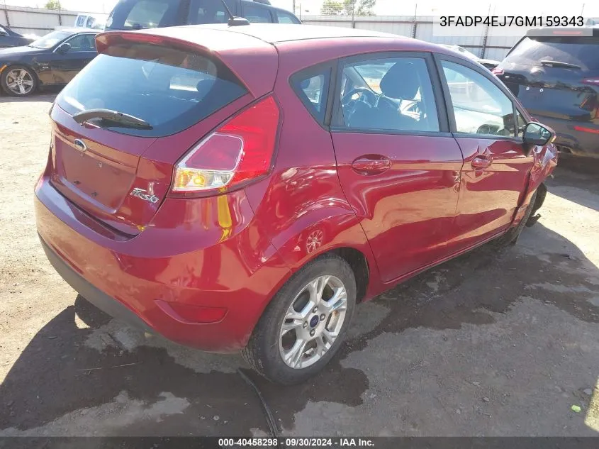 3FADP4EJ7GM159343 2016 Ford Fiesta Se