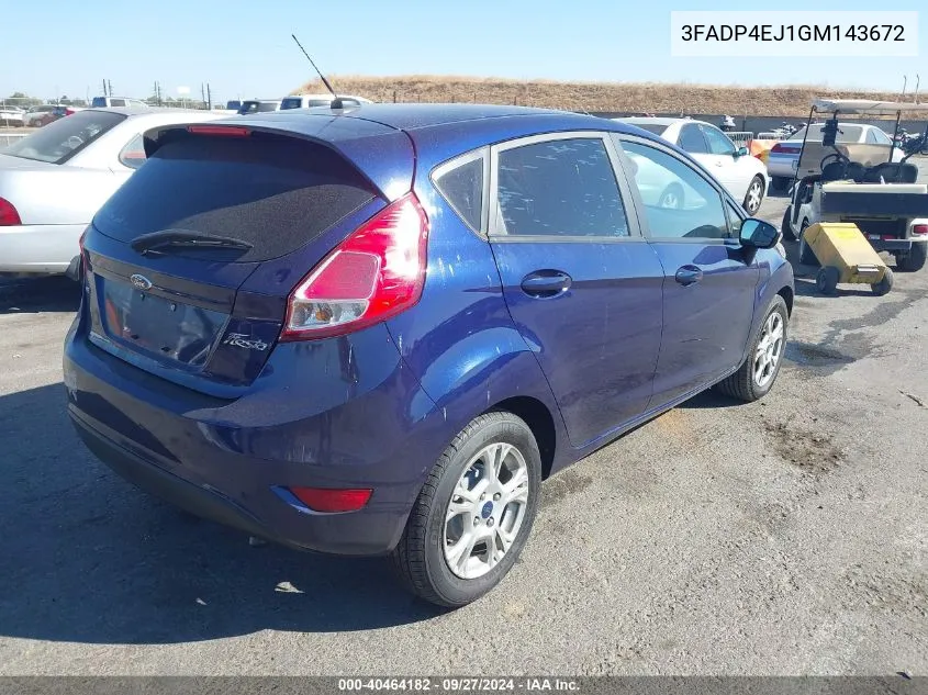 3FADP4EJ1GM143672 2016 Ford Fiesta Se