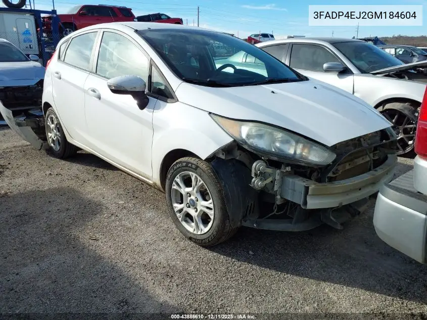 3FADP4EJ2GM184604 2016 Ford Fiesta Se