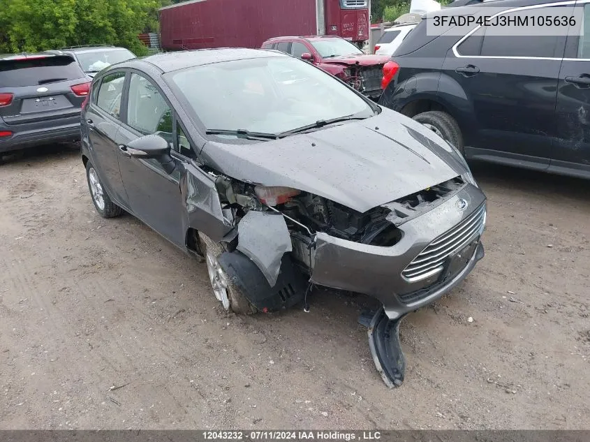 3FADP4EJ3HM105636 2017 Ford Fiesta Se