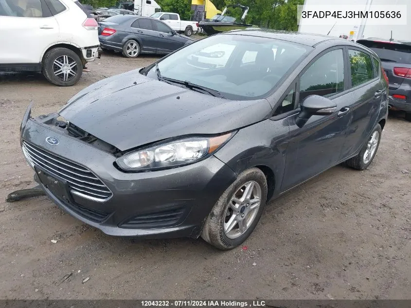 3FADP4EJ3HM105636 2017 Ford Fiesta Se