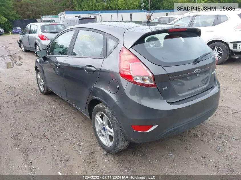 3FADP4EJ3HM105636 2017 Ford Fiesta Se