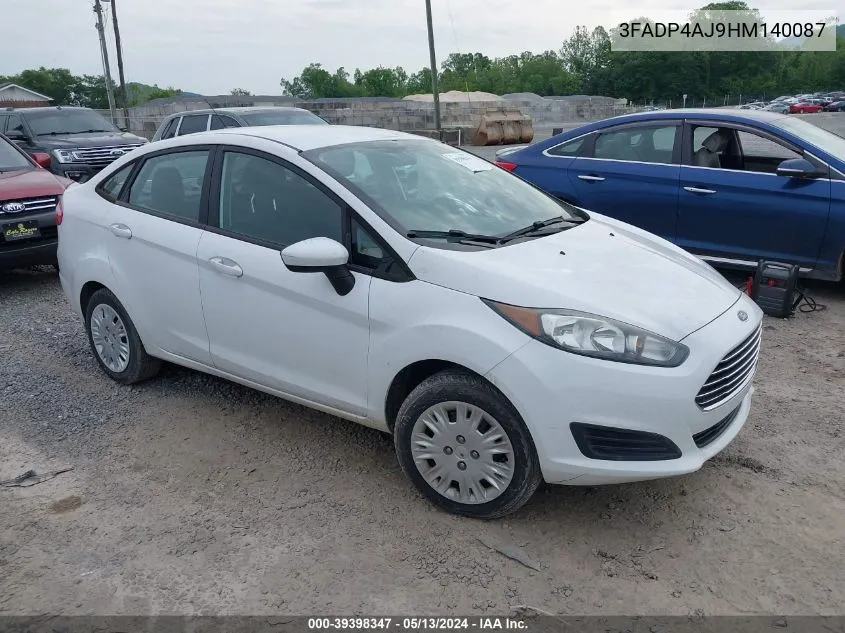 2017 Ford Fiesta S VIN: 3FADP4AJ9HM140087 Lot: 39398347