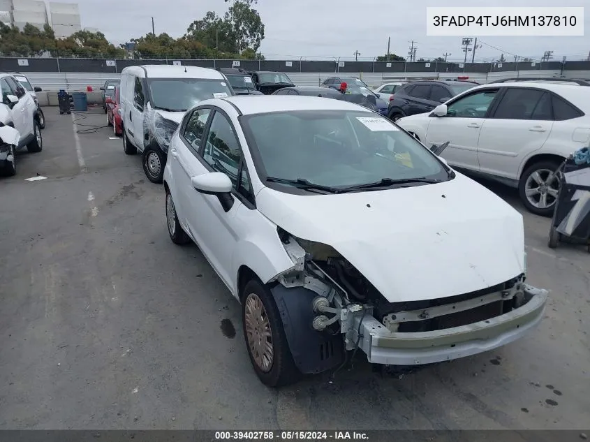 2017 Ford Fiesta S VIN: 3FADP4TJ6HM137810 Lot: 39402758