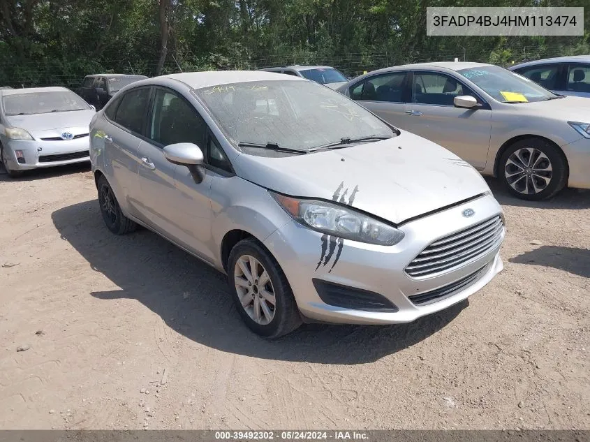 2017 Ford Fiesta Se VIN: 3FADP4BJ4HM113474 Lot: 39492302