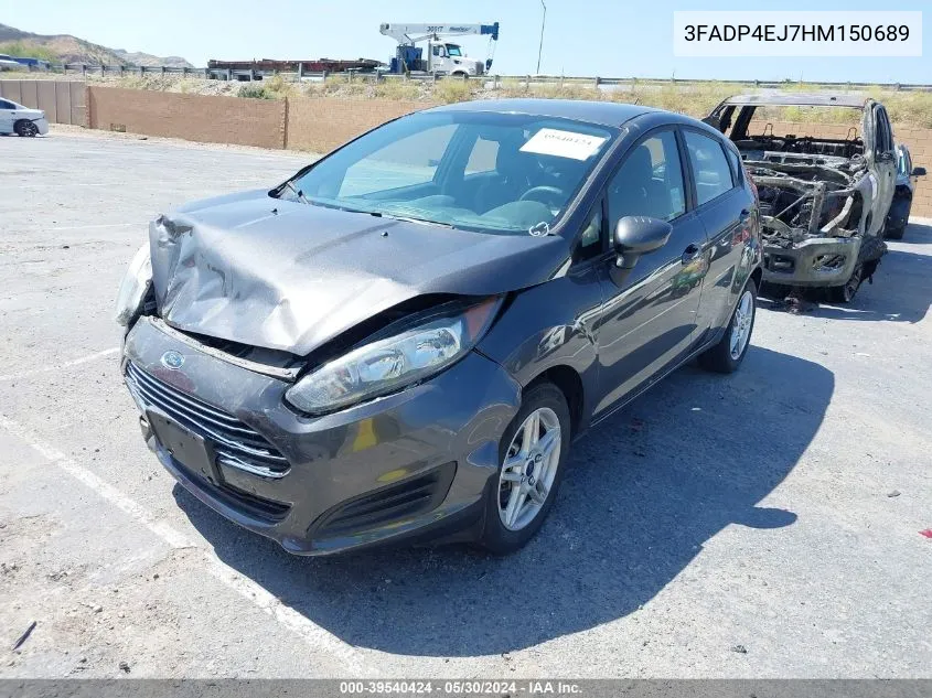 2017 Ford Fiesta Se VIN: 3FADP4EJ7HM150689 Lot: 39540424