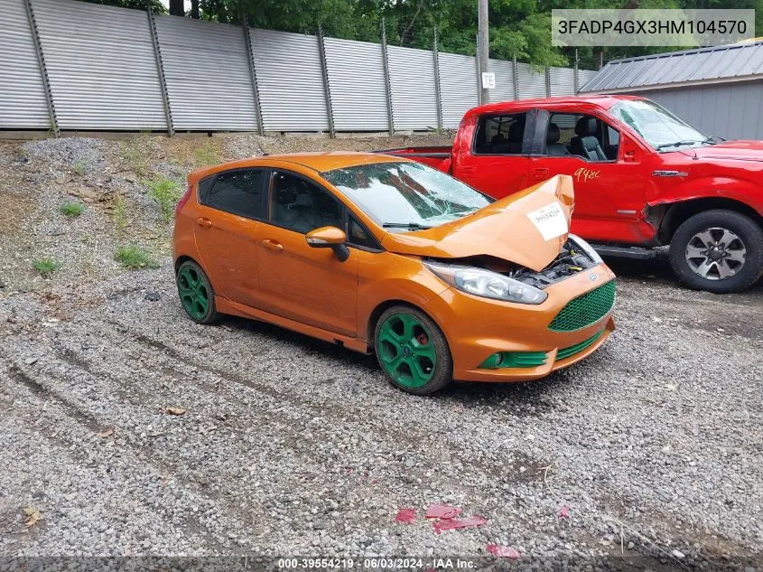 2017 Ford Fiesta St VIN: 3FADP4GX3HM104570 Lot: 39554219