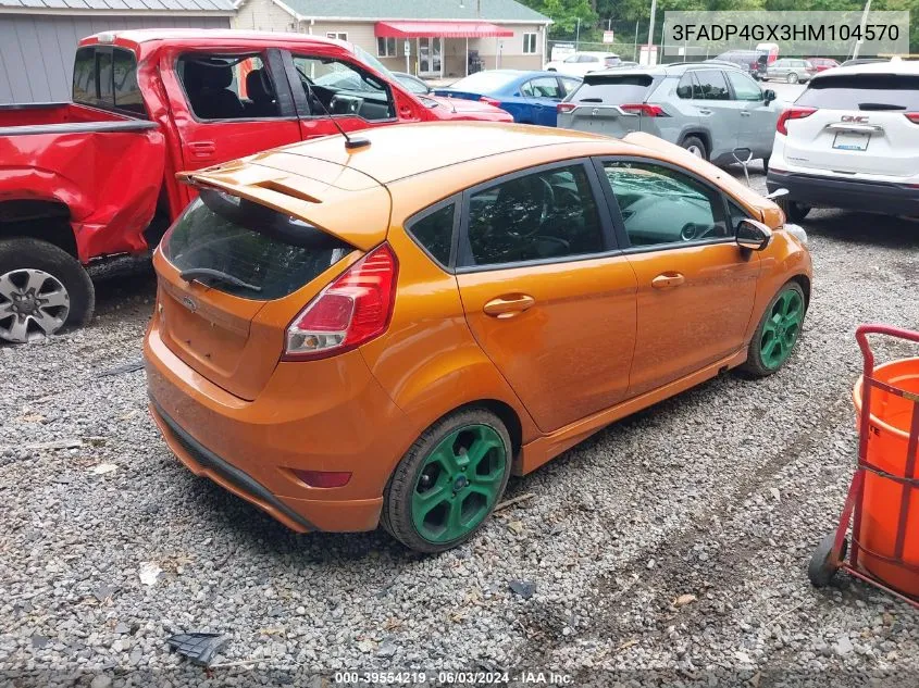 2017 Ford Fiesta St VIN: 3FADP4GX3HM104570 Lot: 39554219