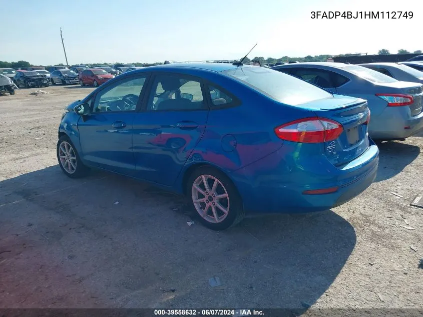 2017 Ford Fiesta Se VIN: 3FADP4BJ1HM112749 Lot: 39558632