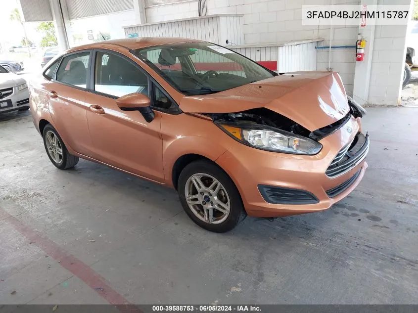 3FADP4BJ2HM115787 2017 Ford Fiesta Se