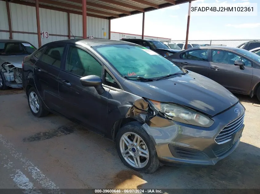 2017 Ford Fiesta Se VIN: 3FADP4BJ2HM102361 Lot: 39600646