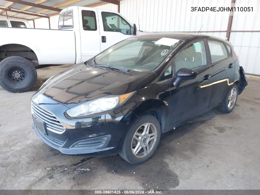 2017 Ford Fiesta Se VIN: 3FADP4EJ0HM110051 Lot: 39601425