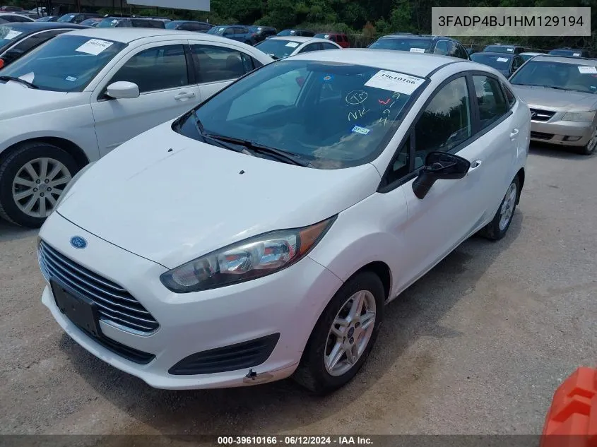 2017 Ford Fiesta Se VIN: 3FADP4BJ1HM129194 Lot: 39610166