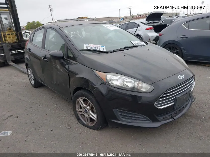 2017 Ford Fiesta Se VIN: 3FADP4EJ0HM115587 Lot: 39675949