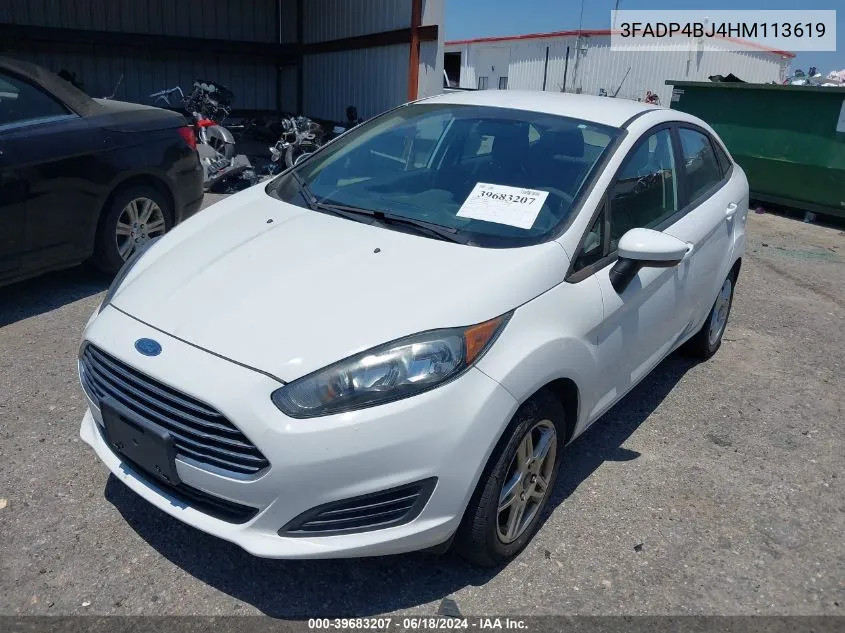 2017 Ford Fiesta Se VIN: 3FADP4BJ4HM113619 Lot: 39683207