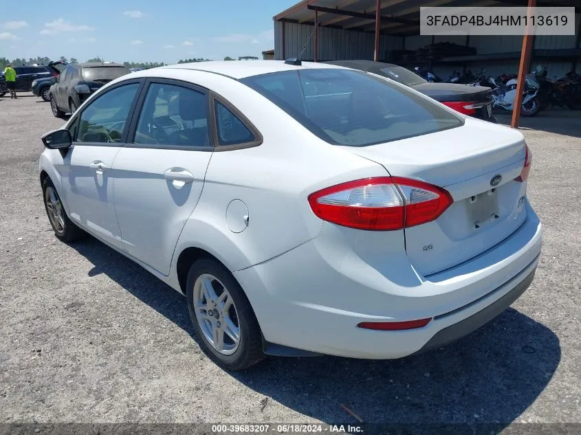 2017 Ford Fiesta Se VIN: 3FADP4BJ4HM113619 Lot: 39683207