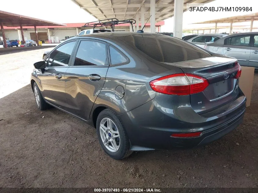 2017 Ford Fiesta Se VIN: 3FADP4BJ7HM109984 Lot: 39707493