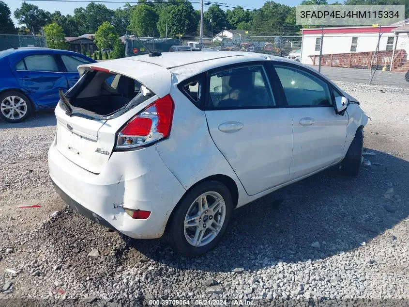 2017 Ford Fiesta Se VIN: 3FADP4EJ4HM115334 Lot: 39709054