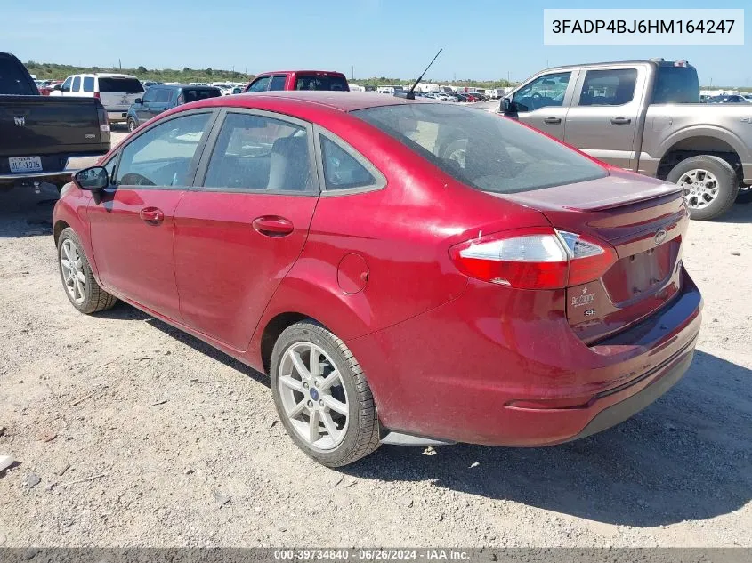 2017 Ford Fiesta Se VIN: 3FADP4BJ6HM164247 Lot: 39734840