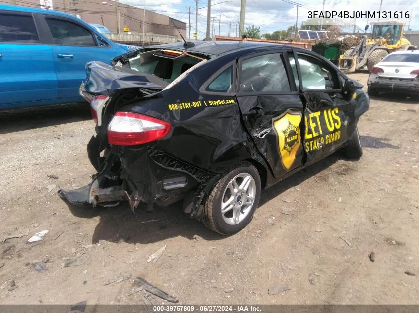 2017 Ford Fiesta Se VIN: 3FADP4BJ0HM131616 Lot: 39757809