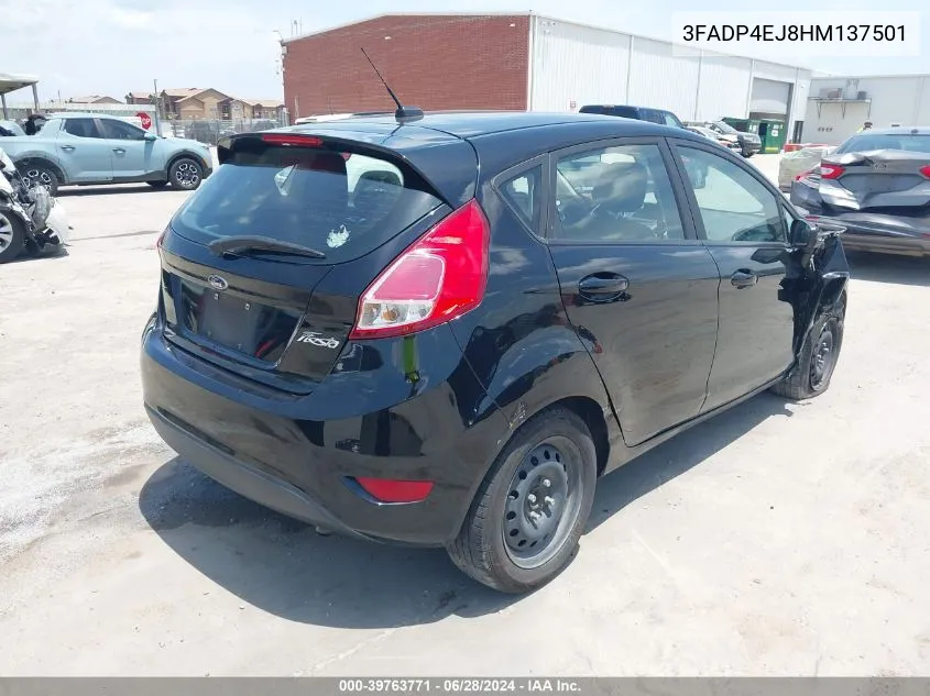 2017 Ford Fiesta Se VIN: 3FADP4EJ8HM137501 Lot: 39763771