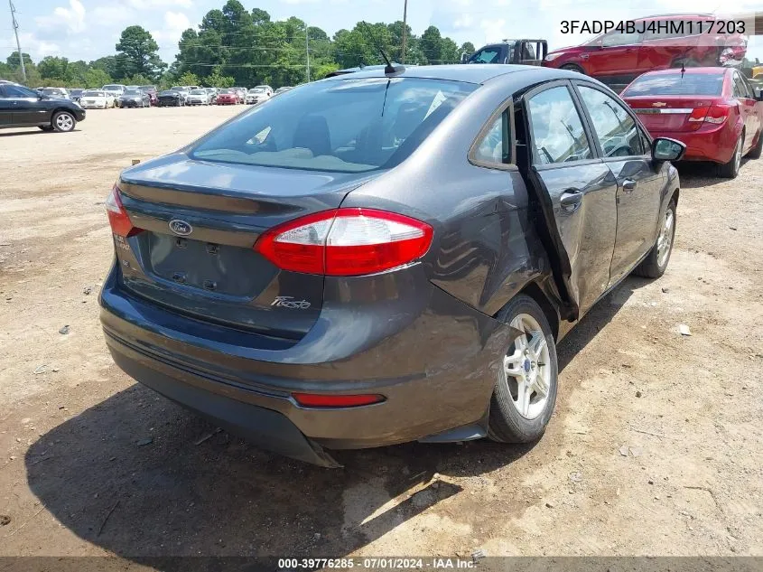 2017 Ford Fiesta Se VIN: 3FADP4BJ4HM117203 Lot: 39776285