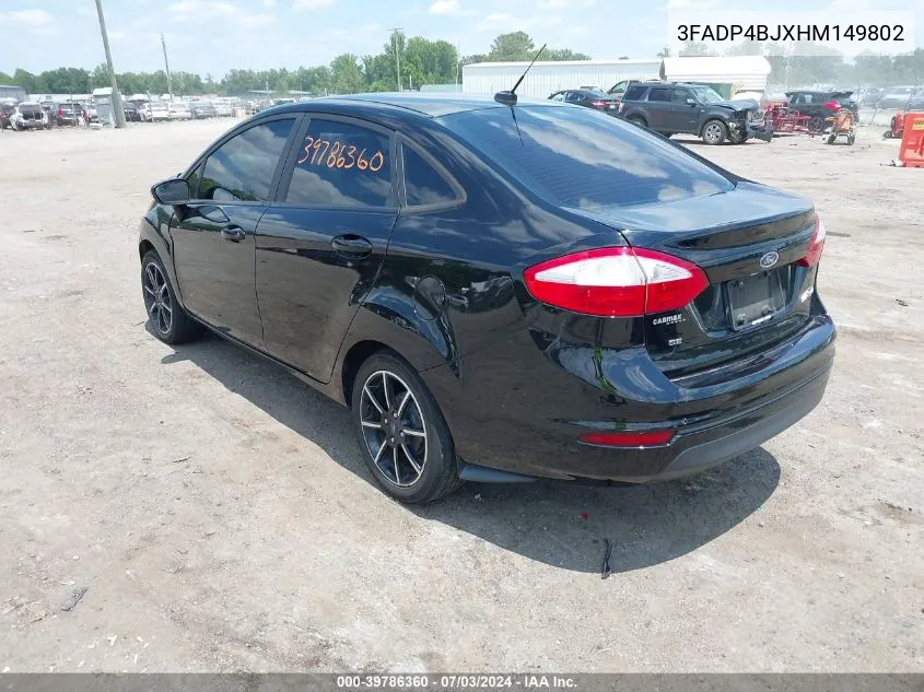 2017 Ford Fiesta Se VIN: 3FADP4BJXHM149802 Lot: 39786360