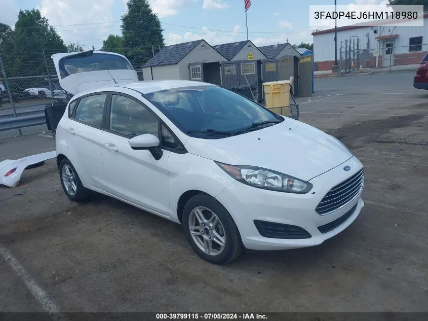 2017 Ford Fiesta Se VIN: 3FADP4EJ6HM118980 Lot: 39799115