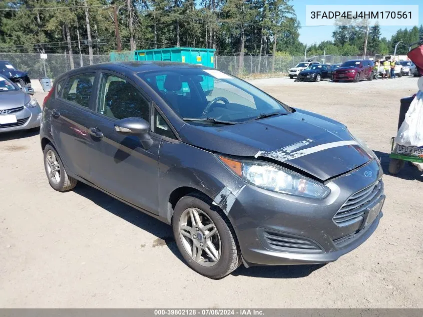 2017 Ford Fiesta Se VIN: 3FADP4EJ4HM170561 Lot: 39802128