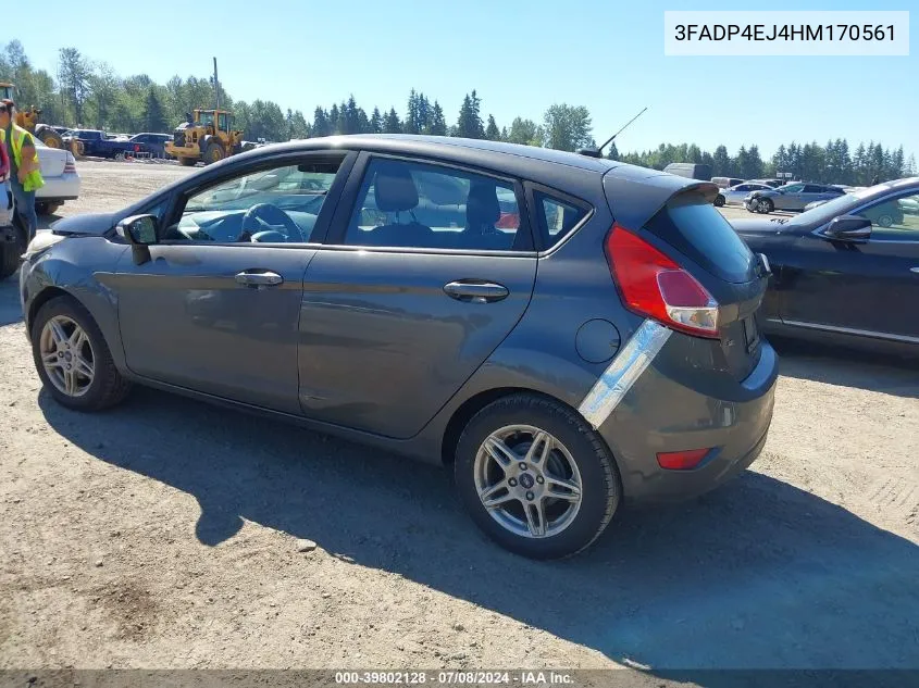 2017 Ford Fiesta Se VIN: 3FADP4EJ4HM170561 Lot: 39802128