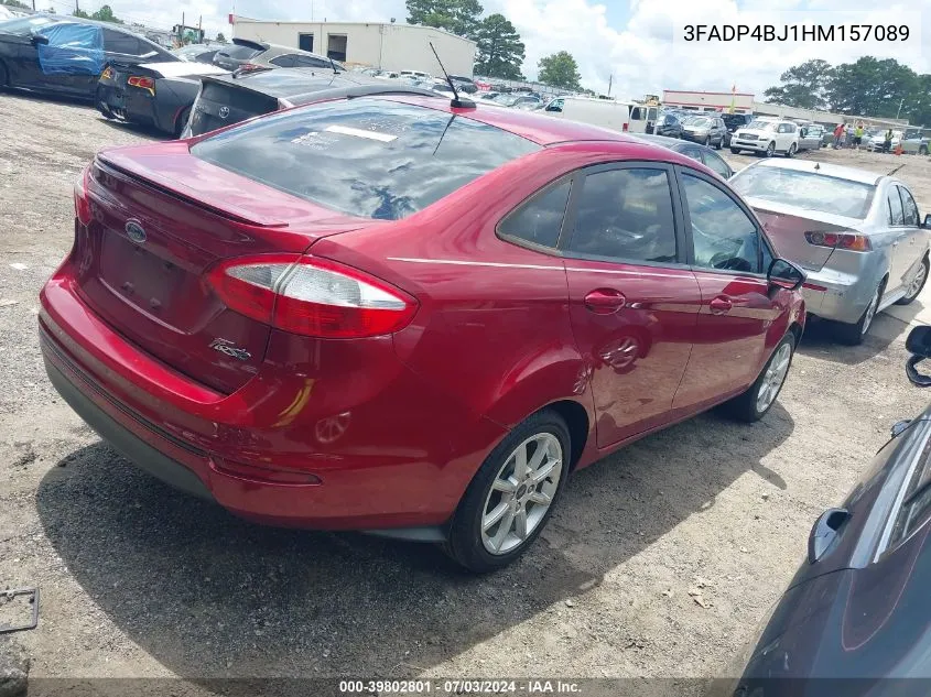 2017 Ford Fiesta Se VIN: 3FADP4BJ1HM157089 Lot: 39802801