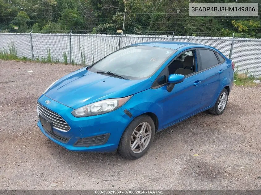 2017 Ford Fiesta Se VIN: 3FADP4BJ3HM149866 Lot: 39821959