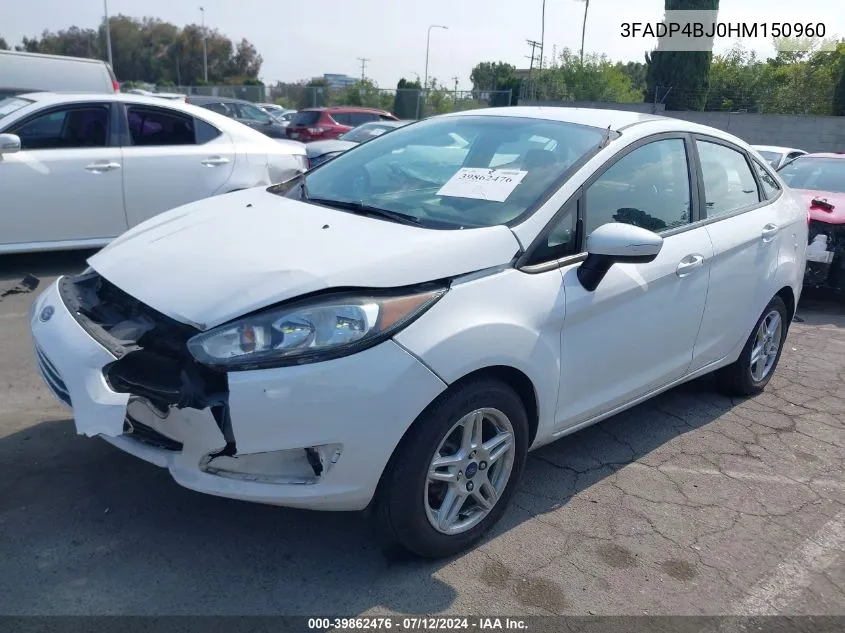 3FADP4BJ0HM150960 2017 Ford Fiesta Se