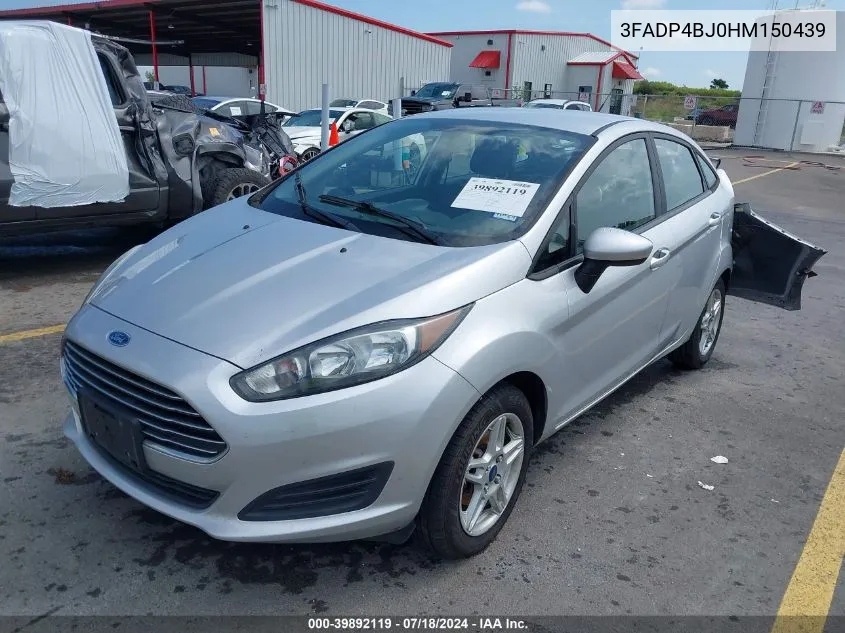 2017 Ford Fiesta Se VIN: 3FADP4BJ0HM150439 Lot: 39892119