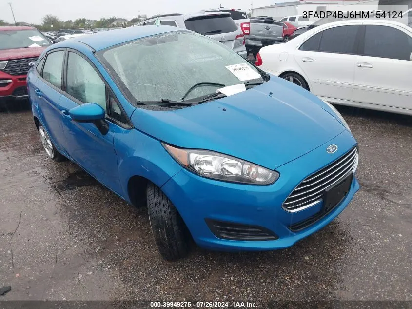 2017 Ford Fiesta Se VIN: 3FADP4BJ6HM154124 Lot: 39949275