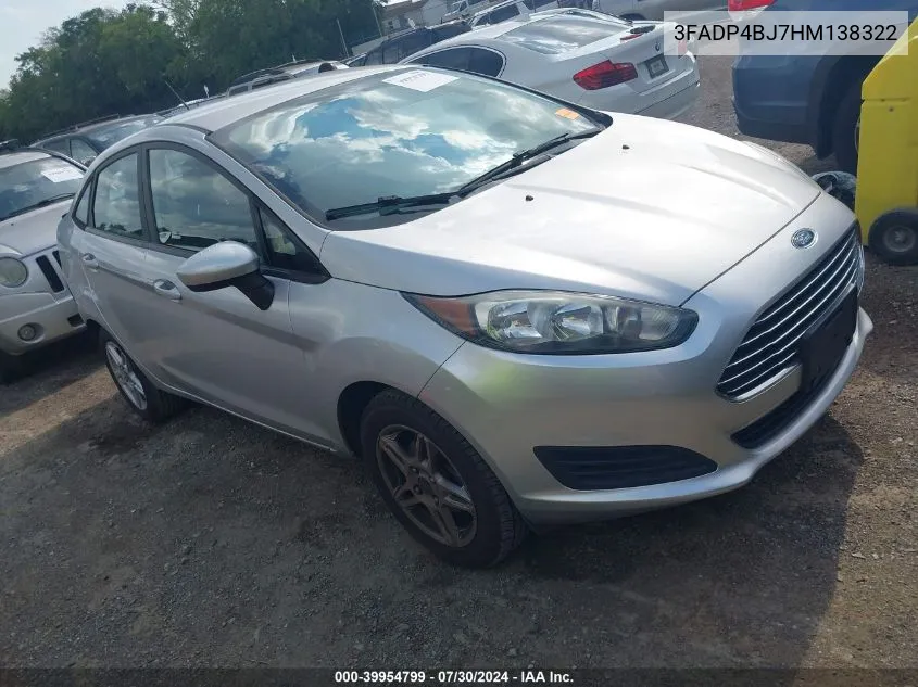 3FADP4BJ7HM138322 2017 Ford Fiesta Se